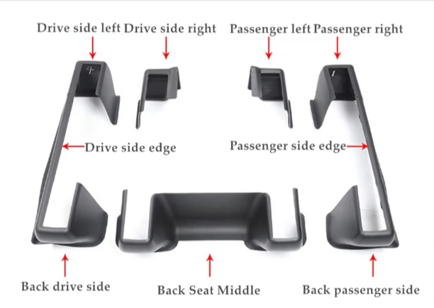 Tesla Modelo Y Full 9 Peça Kit de Proteção ao Rail