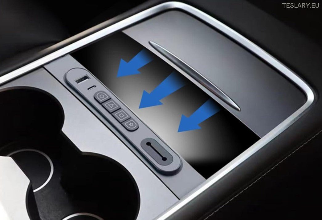 Hub de expansão USB com controles de botão físico para Tesla Modelo 3 / Y