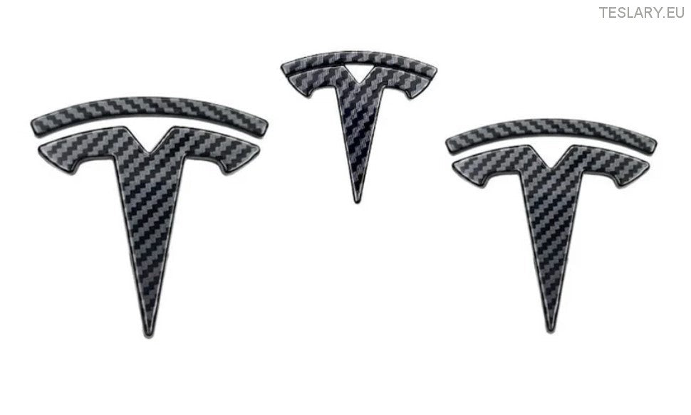 Tesla Model 3 Front , Rear & Steering Wheel Logos Kit