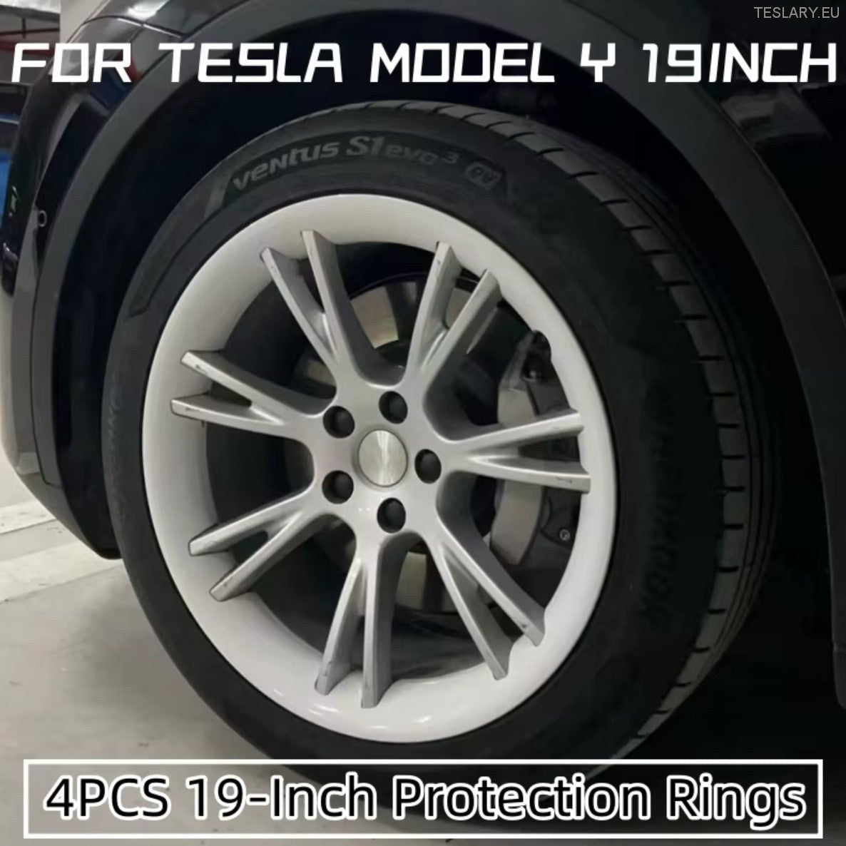 Tesla Model Y 19 "Copertine de jante protectoare Gemini (argint)