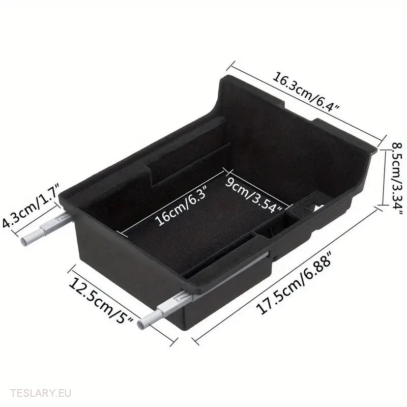 Tesla Model 3 / Y Center Console Front Organizer Inkl. USB med fjederretur