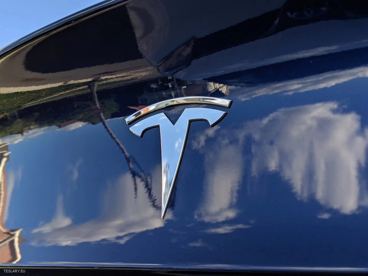 Logotipo trasero de Tesla Model 3 / Y Negro , Carbono , Cromo , Rojo