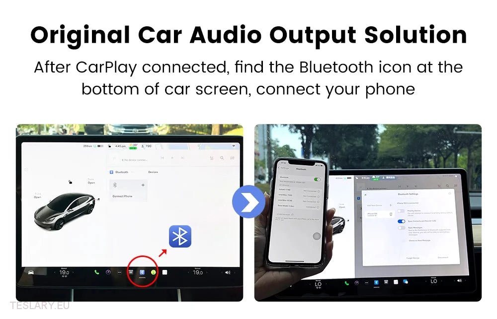 Adaptador inalámbrico Tesla para CarPlay para dispositivos Android y Apple