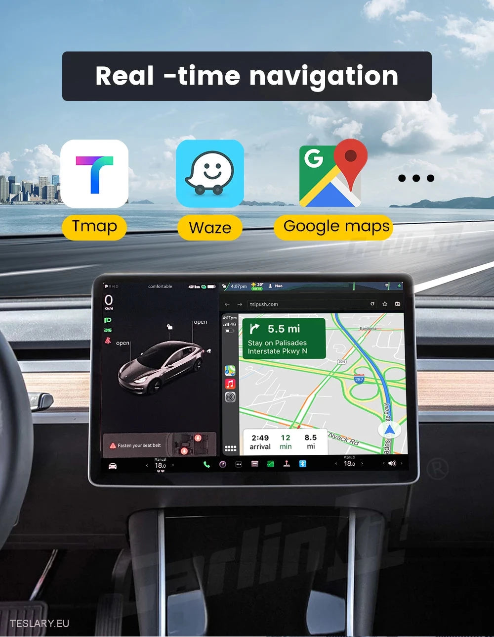 Tesla Wireless Adapter for Carplay for Android & Apple Devices