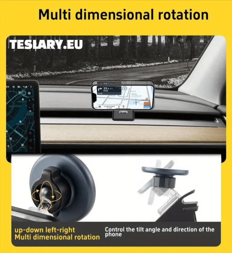 Magnetyczny uchwyt telefonu dla modeli Tesli 3+ Highland