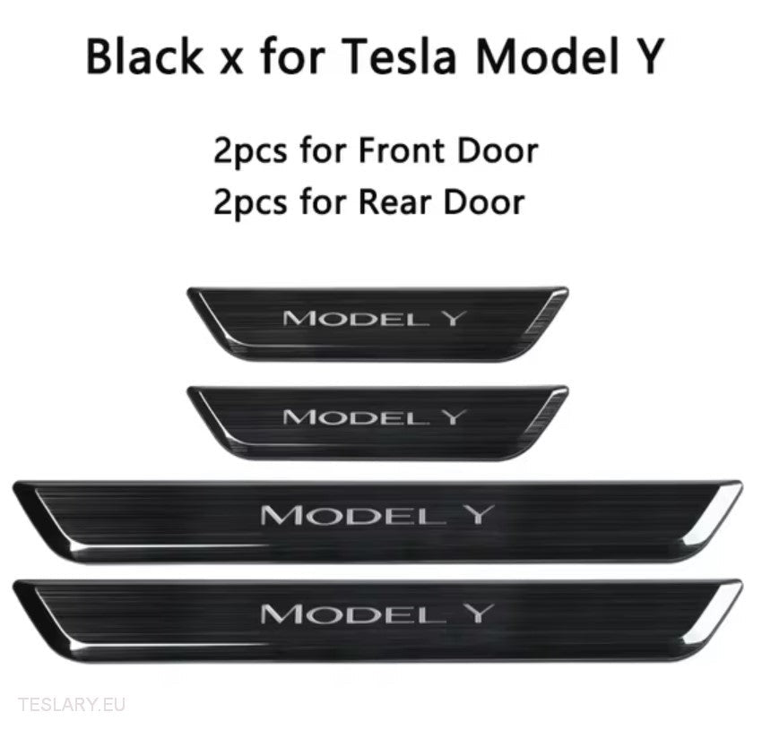 Tesla Model 3 / Y Wireless Magnetic LED Illuminated Door Sills ( 4 Pieces ) -TESLARY.IE Tesla Shop Europe