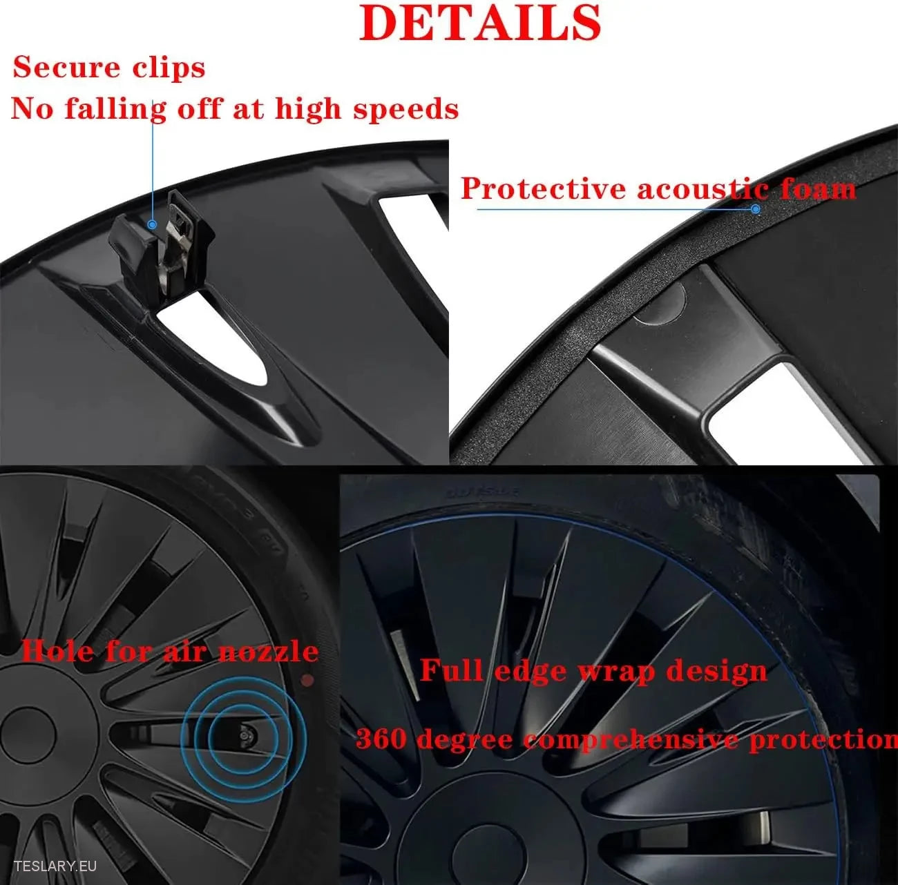 Tesla Model Y 19" Full Coverage Sports Performance Style Wheel Covers