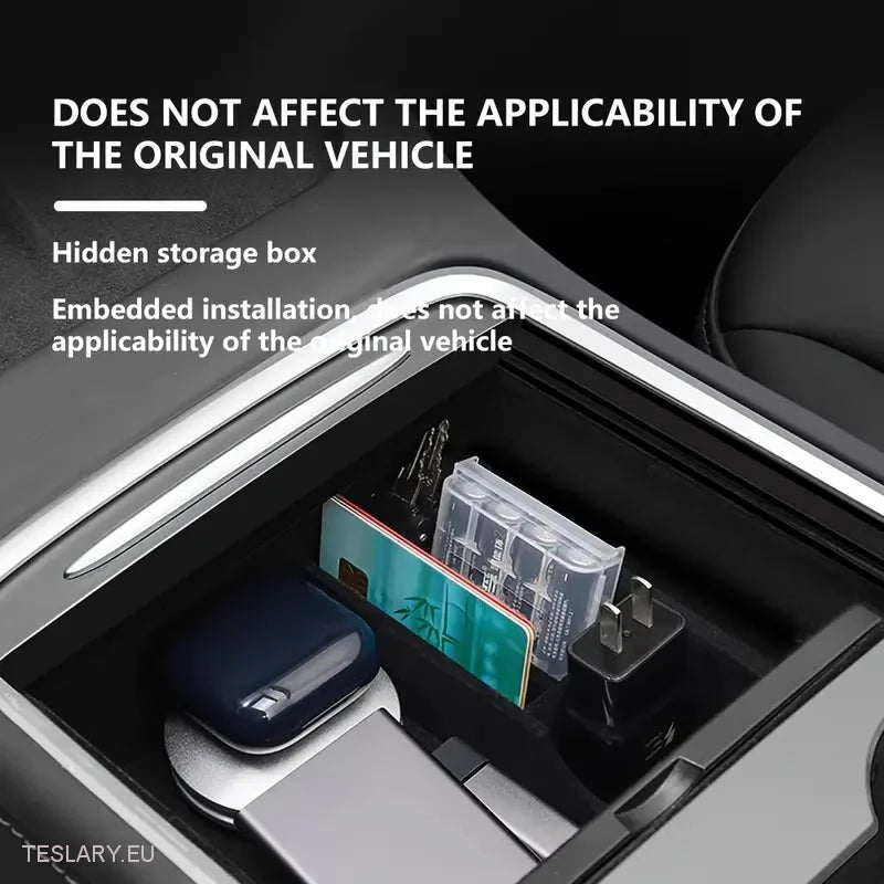 Tesla Model 3 / Y Centre Console Front Organiser Tray Flocked