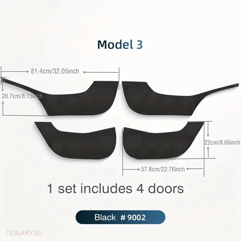 Tesla Model 3 / Y Anti Kick Protective Suede Door Panel Covers