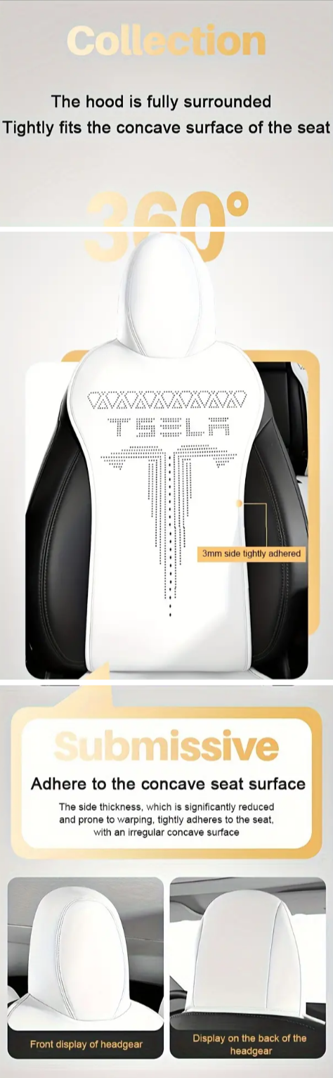 Dopasowane pokrowce ochronne na siedzenia Tesla Model 3 / Y Nappa PU