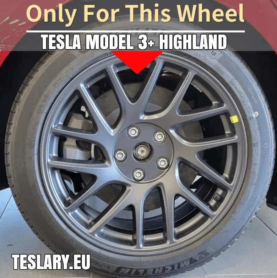 Tesla Model 3+ Highland 18 -calowe okładki w stylu ostrza - matowy czarny