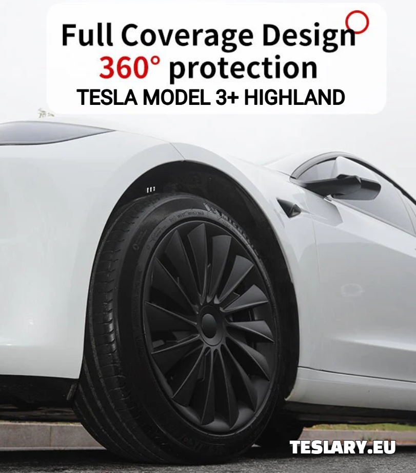 Tesla Model 3+ Highland 18" Blade Style Radkappen – Mattschwarz