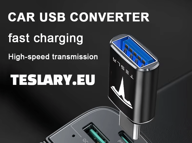 Tesla USB Tipo C para USB adaptador para o modelo 3 y S x logotipo