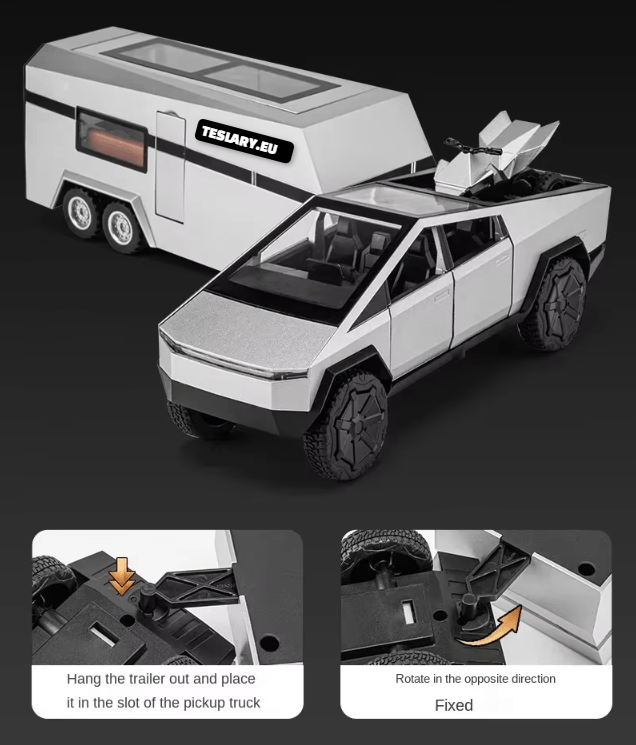 Tesla Cybertruck, Camping RV i Model w skali w skali 1:32