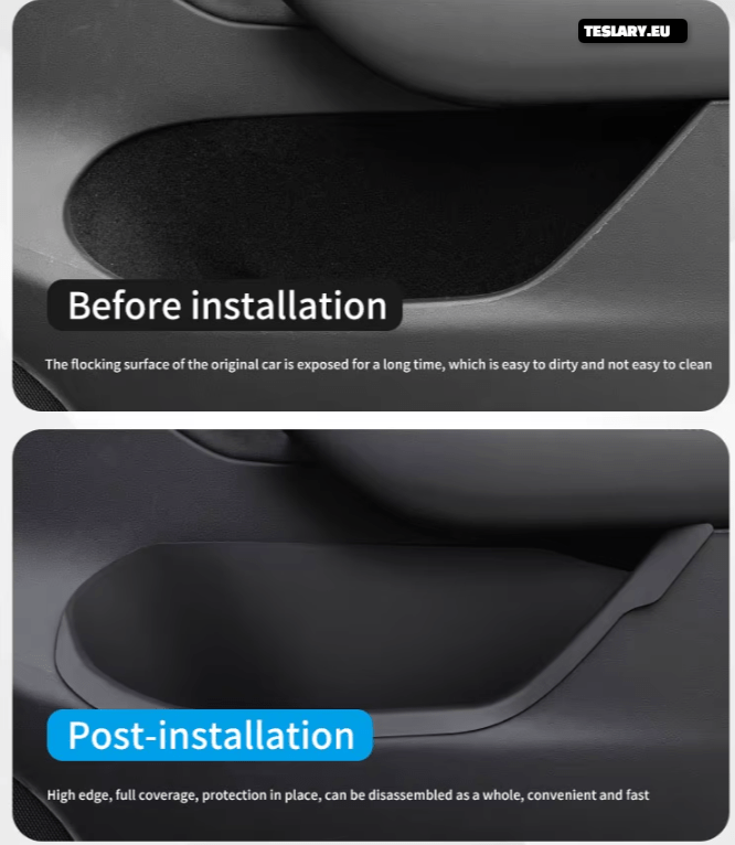 Tesla Model 3+ Highland, Model 3 & Model Y TPE Door Pocket Protectors