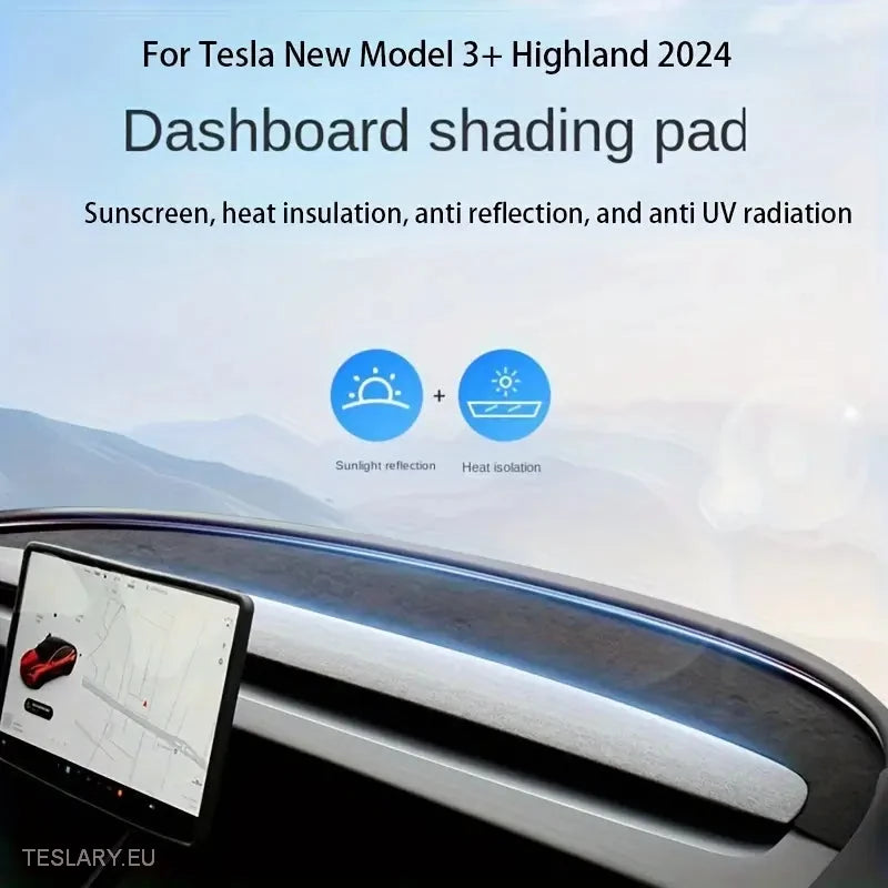 Tesla Model 3 Highland Dash Cover Mat - Tesla Shop Europe - TESLARY.IE Ireland - France boutique- Deutschland Geschäft- España comercio - Nederland winkel- TESLARY.IE