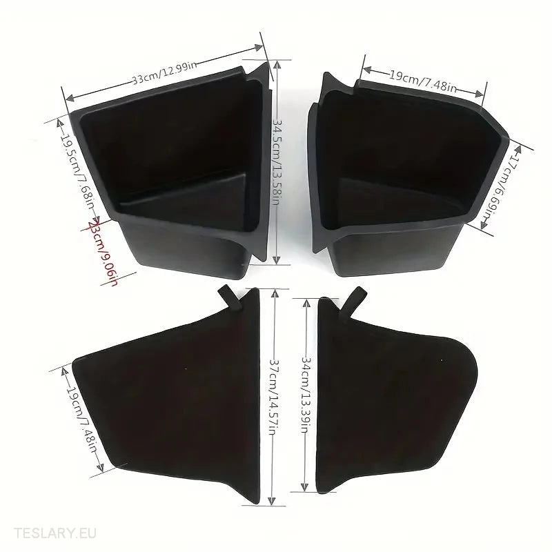 Tesla Model Y Rear Trunk Side Pockets with Lids ( 2 ) - Tesla Shop Europe - TESLARY.IE Ireland - France boutique- Deutschland Geschäft- España comercio - Nederland winkel- TESLARY.IE