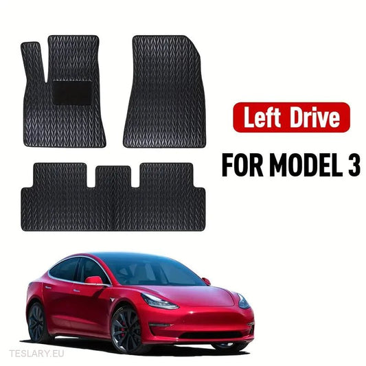 Tappeti da pavimento in pelle PU personalizzati Tesla Model 3 (guida a sinistra)