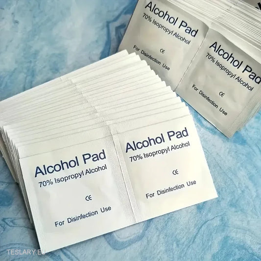 Alcohol Cleaning Preparation Pads ( adhesion of logos , trim, etc. ) -TESLARY.IE Tesla Shop Europe