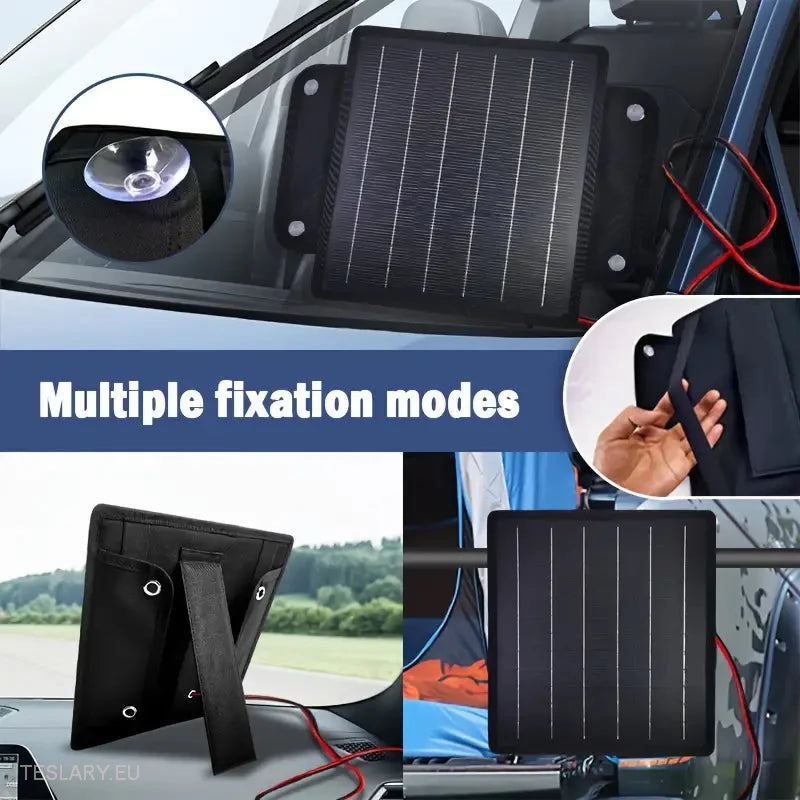 Solar Trickle Charger for Tesla EV 12 Volt Battery -TESLARY.IE Tesla Shop Europe