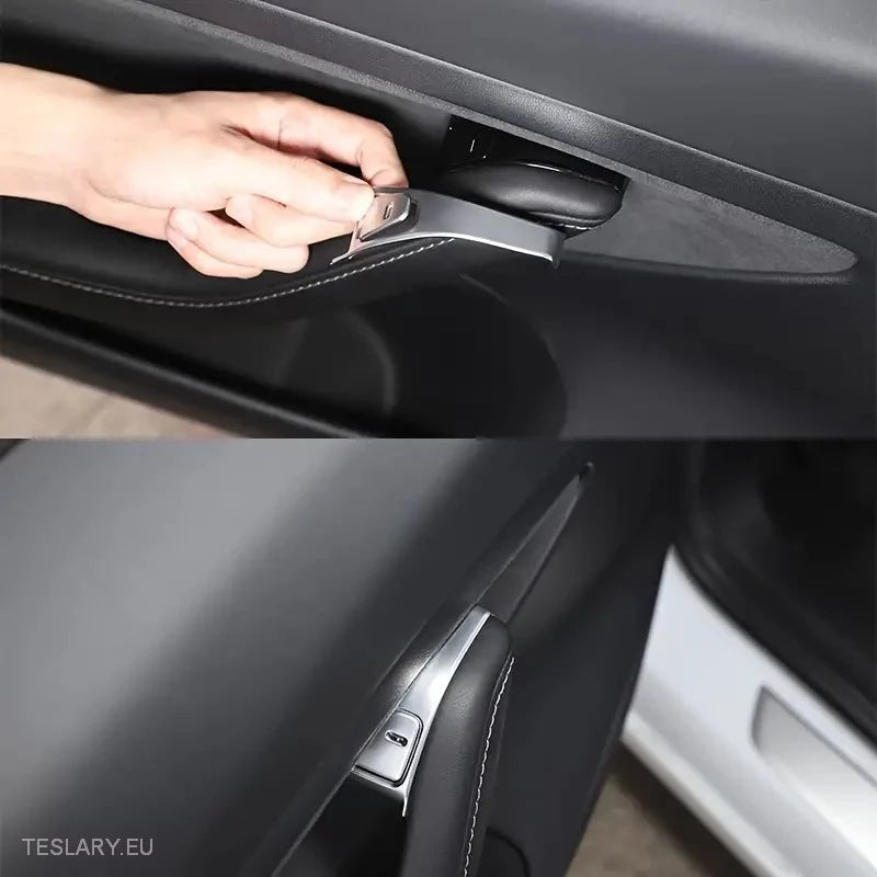 TESLA 3 / Y Windows Switch Protective Button Covers Chrome Plated -TESLARY.IE Tesla Shop Europe