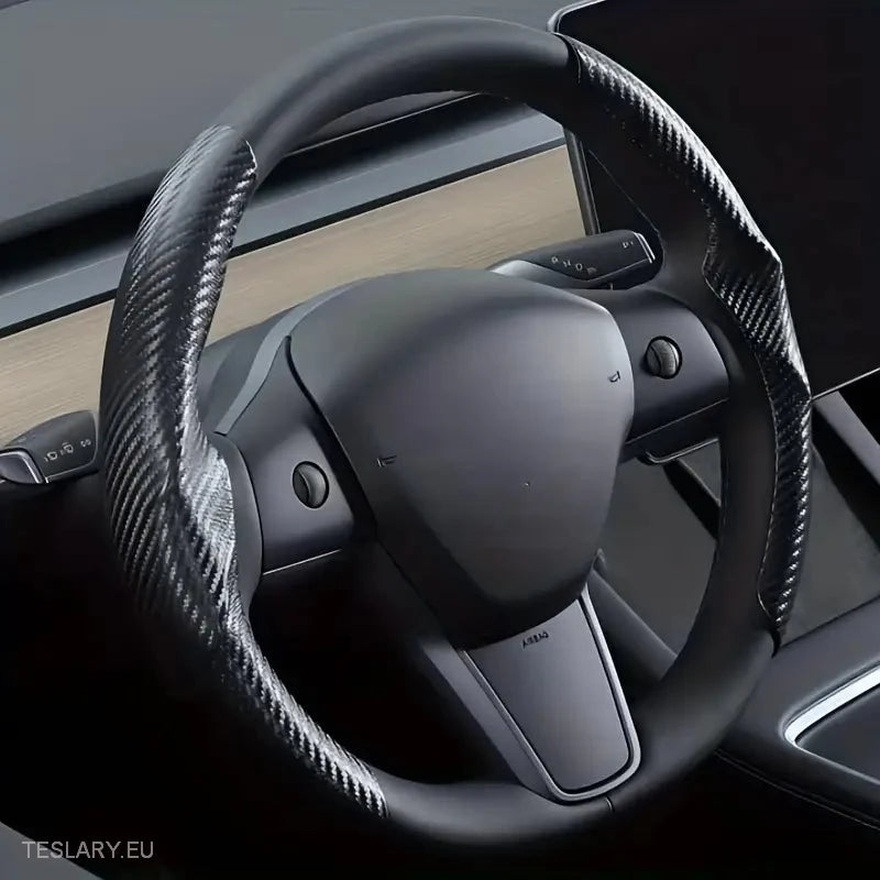 Tesla 3/Y Modified Carbon Fibre Non Slip Sports Steering Wheel - Tesla Shop Europe - TESLARY.IE Ireland - France boutique- Deutschland Geschäft- España comercio - Nederland winkel- TESLARY.IE