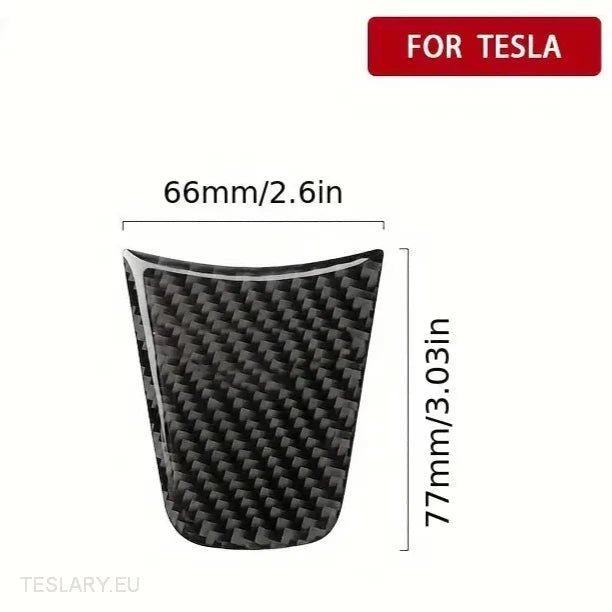 Tesla 3/Y Steering Carbon Fiber Style Trim Cover -TESLARY.IE Tesla Shop Europe