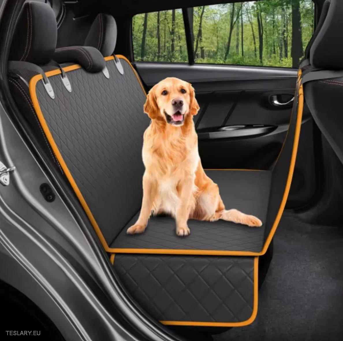 Premium Dog Car Seat Cover for Back Seat Suitable for Tesla 3 , Y & S -TESLARY.IE Tesla Shop Europe