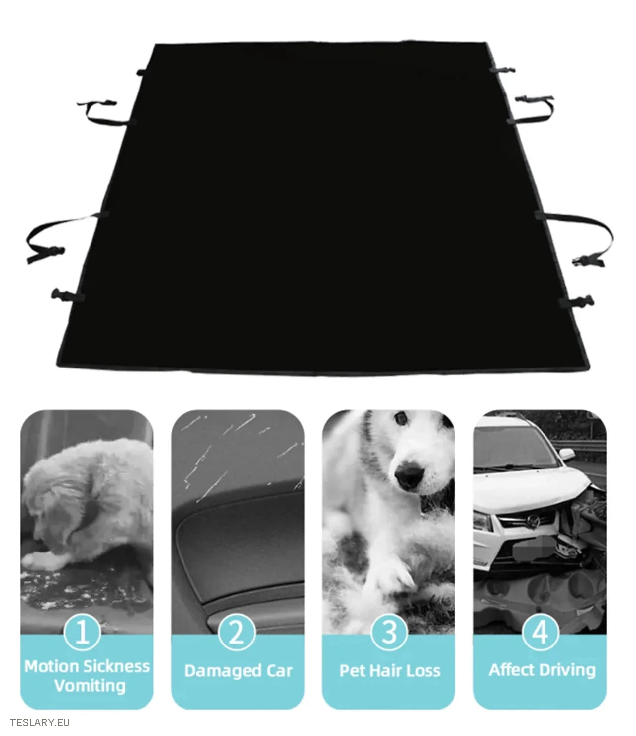 Robust Dog Car Seat Cover for Back Seat Suitable for Tesla Models 3 , Y & S