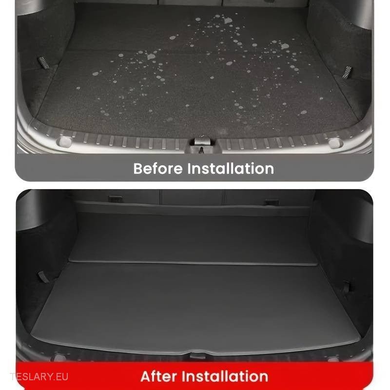 Tesla Model Y / 3 PU Leather Trunk Mats / Cargo Liners - Tesla Shop Europe - TESLARY.IE Ireland - France boutique- Deutschland Geschäft- España comercio - Nederland winkel- TESLARY.IE