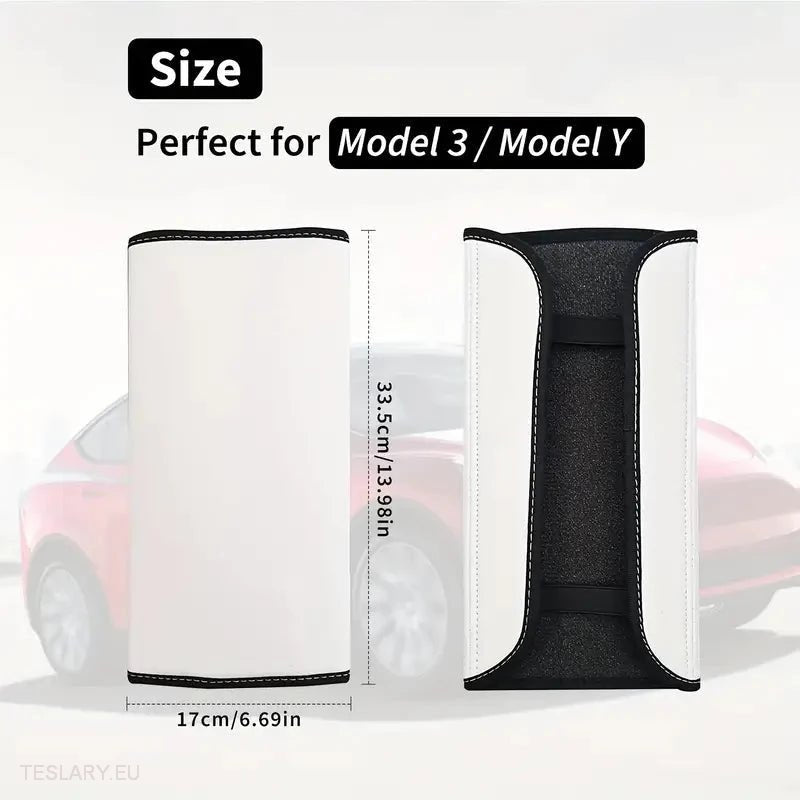 Tesla Mode 3/Y Centre Console PU Leather Armrest Cover in Black or White -TESLARY.IE Tesla Shop Europe