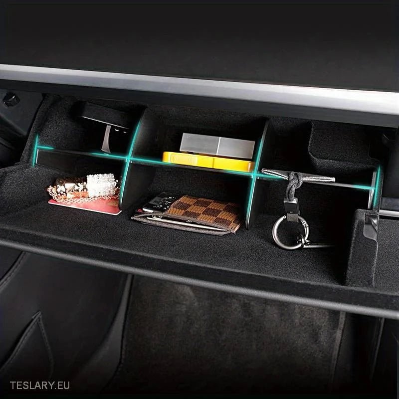 Glove Box Organiser for Tesla Model 3 / Y -TESLARY.IE Tesla Shop Europe