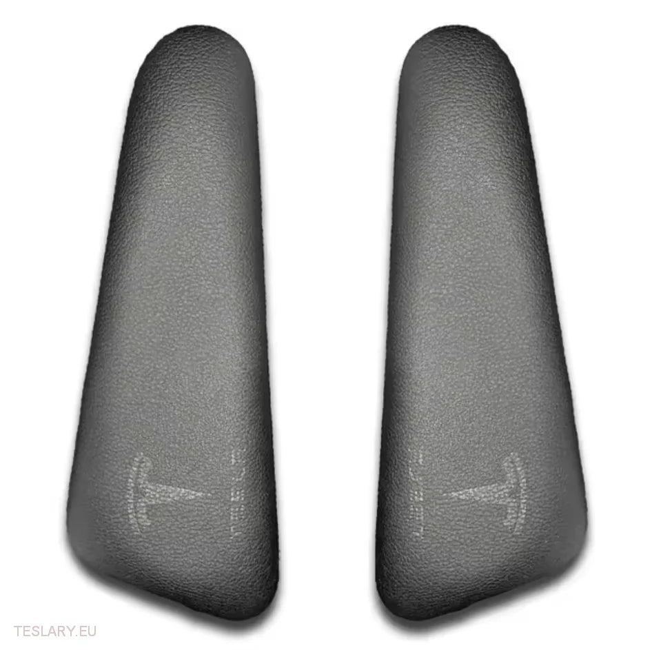 Knee Protection Pads in Alacantara Black Leather for Tesla 3/Y with Logo -TESLARY.IE Tesla Shop Europe