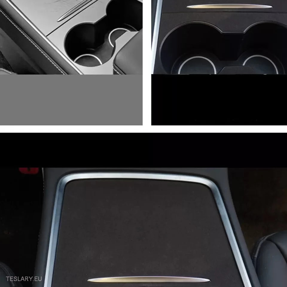 Premium Suede Centre Console Cover for Tesla 3/Y -TESLARY.IE Tesla Shop Europe