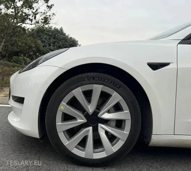 Tesla 3 18" Full Rim Silver & Black Sport Style Wheel Covers -TESLARY.IE Tesla Shop Europe