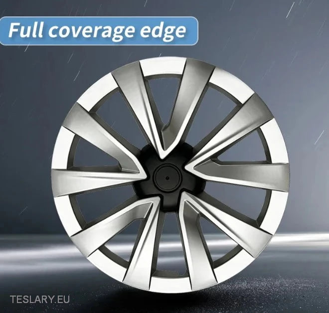 Tesla 3 18" Full Rim Silver & Black Sport Style Wheel Covers -TESLARY.IE Tesla Shop Europe