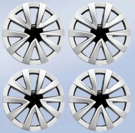 Tesla 3 18" Full Rim Silver & Black Sport Style Wheel Covers -TESLARY.IE Tesla Shop Europe