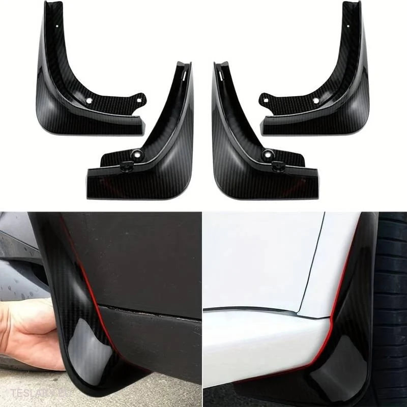 Tesla Model 3 & Highland Carbon Fiber Style Mud Flaps ( 4 Pieces ) - Tesla Shop Europe - TESLARY.IE Ireland - France boutique- Deutschland Geschäft- España comercio - Nederland winkel- TESLARY.IE