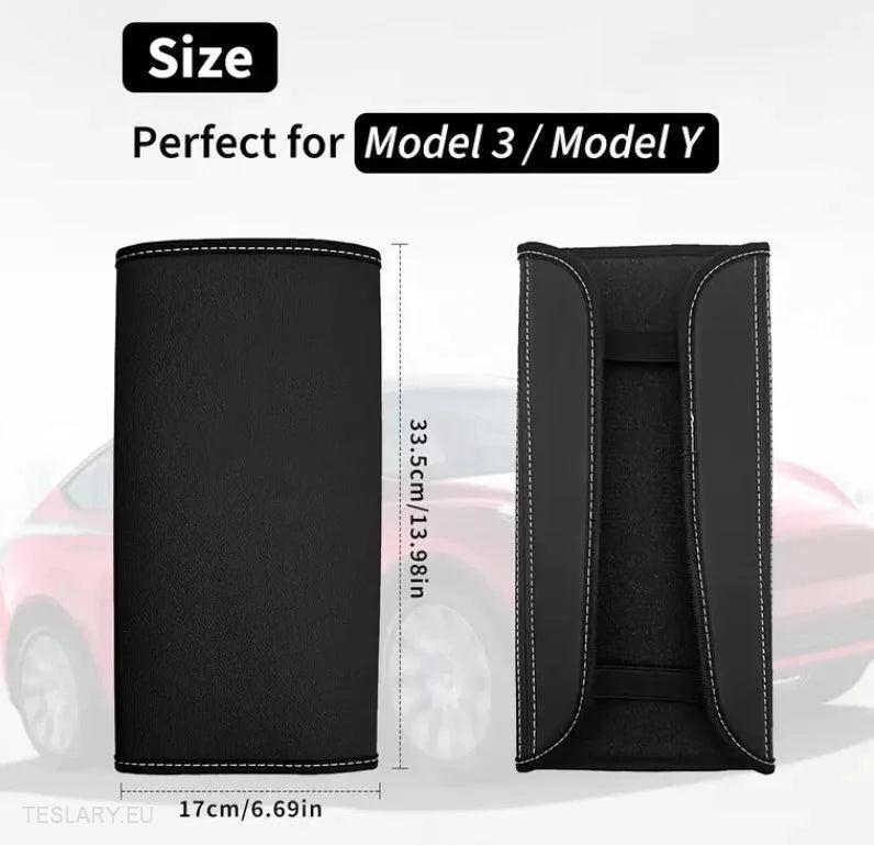 Tesla Mode 3/Y Centre Console PU Leather Armrest Cover in Black or White -TESLARY.IE Tesla Shop Europe