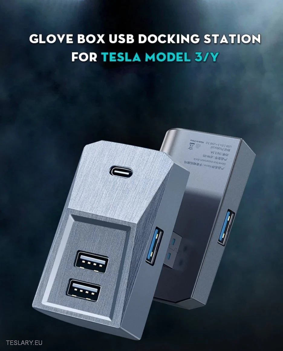 Tesla 3/Y Glove Box Docking Station ( LEFT HAND DRIVE ONLY ) -TESLARY.IE Tesla Shop Europe