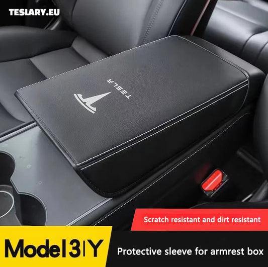 Tesla Modelo 3 / Y Console Center PU CAUSO ARMOTEIO DE ARMO COM LOGO