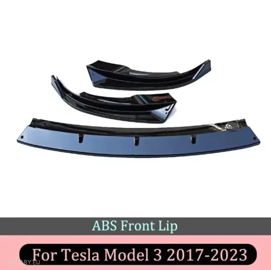 Tesla Model 3 / Y Front ABS Lip Spoiler - Gloss Black -TESLARY.IE Tesla Shop Europe