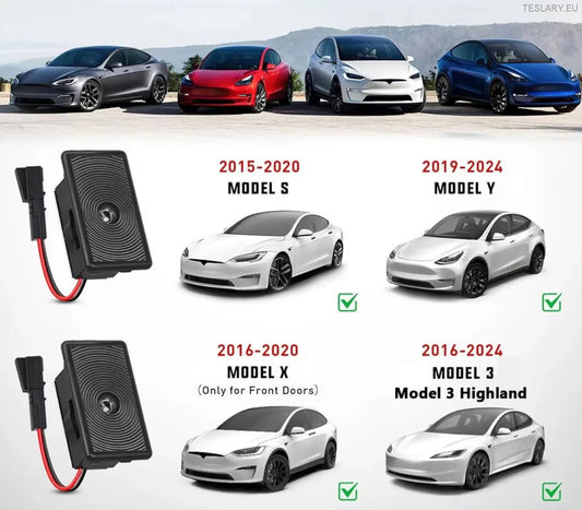 Tesla Modelo 3 / Y / S / X Porta Luzes de Projetor Plaid & Logo Style