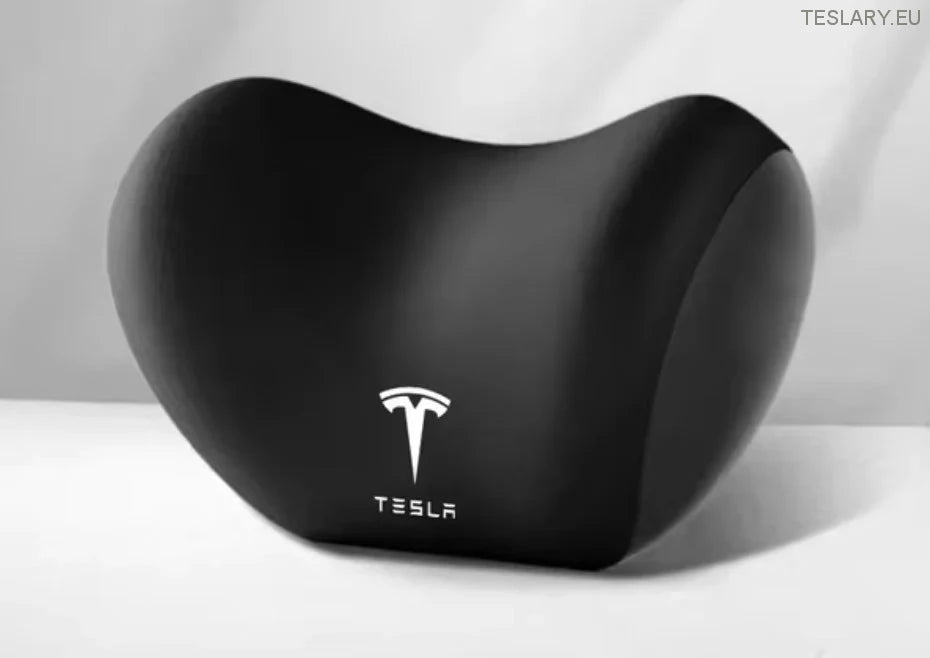 Tesla Model 3 Y S X Neck Pillow & Lumbar Support Cushion with Logo ( BLACK )