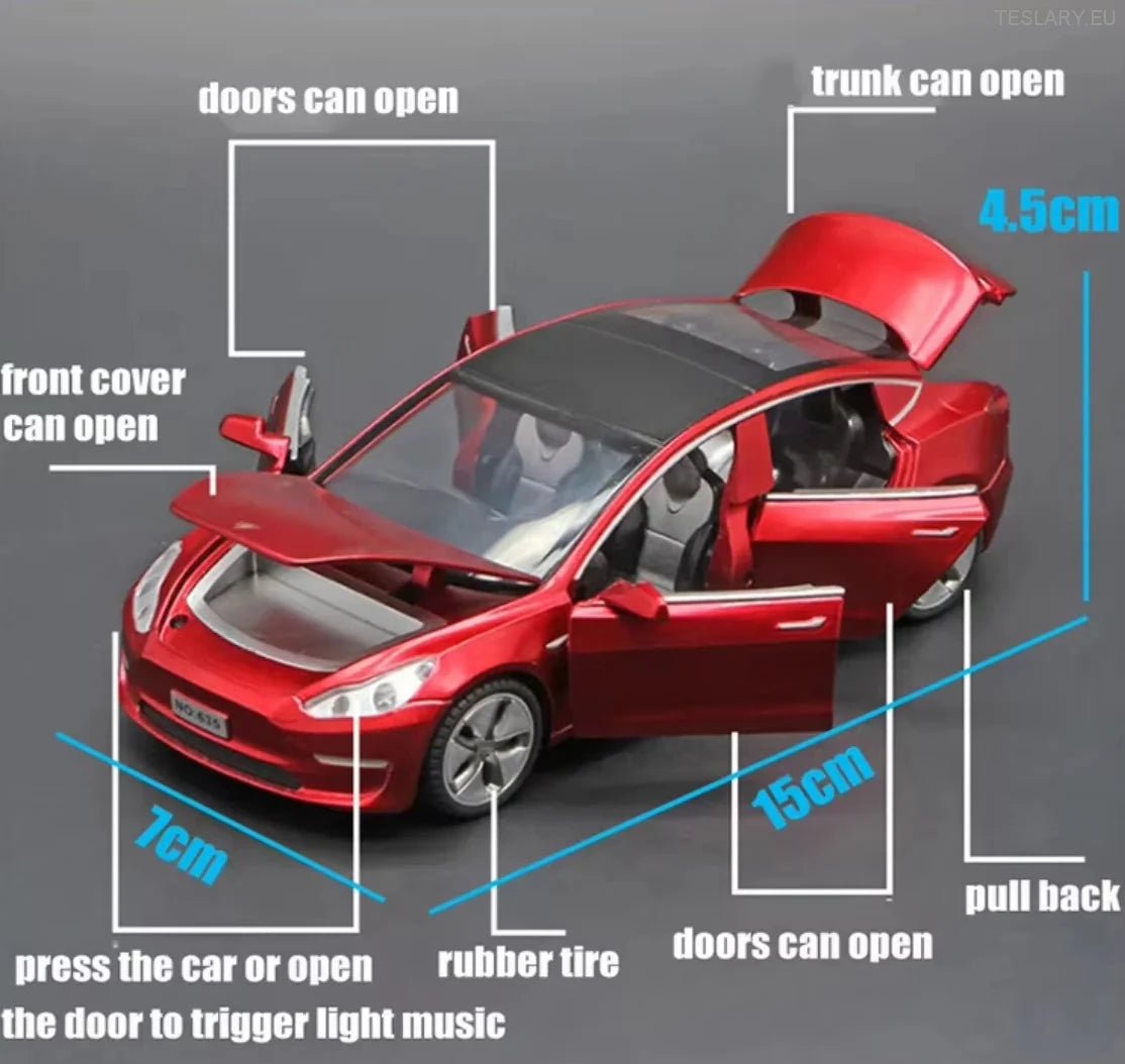 Tesla Modelo 3 2023 Escala 1:32 Versión no oficial