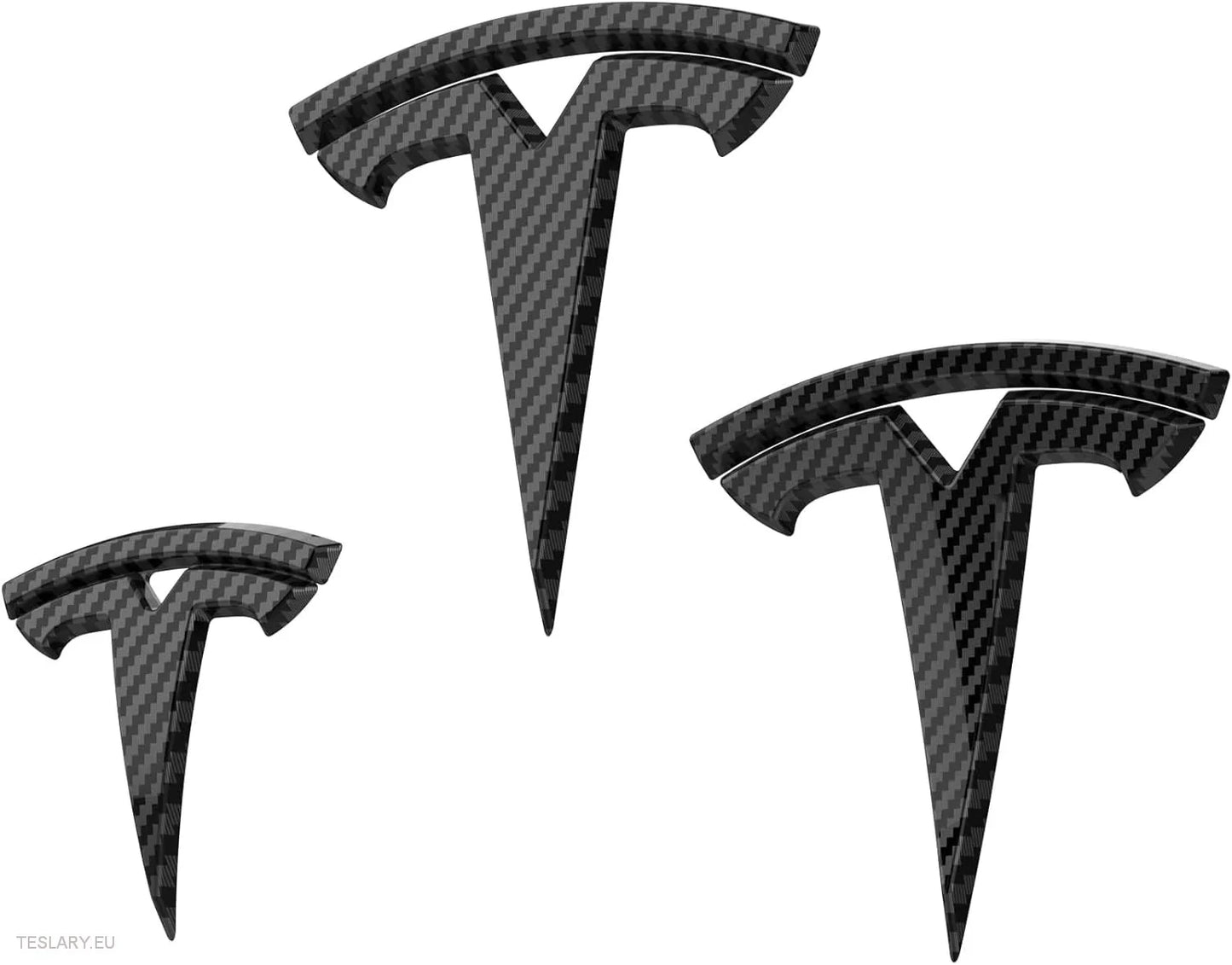 Tesla Model Y Front , Rear & Steering Wheel Logos Kit - TESLARY TESLARY ...