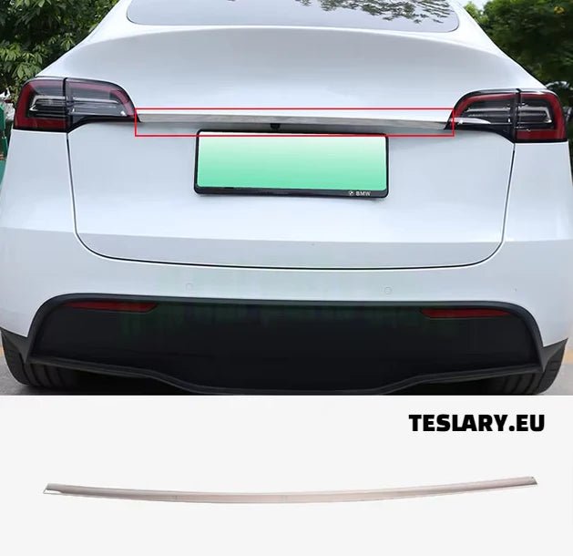 Tesla Modelo Y Tiras de proteção de cromo de tronco