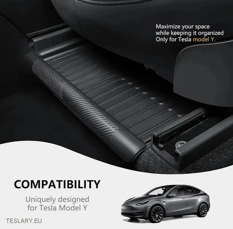 Tesla Model Y Underseat Tray Organiser with Privacy Lid