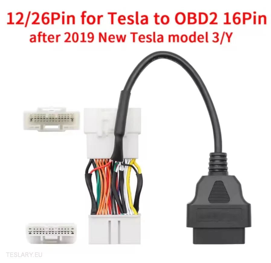 Cables de adaptador de línea de diagnóstico Tesla ODB2 para modelos S / X / 3 / Y