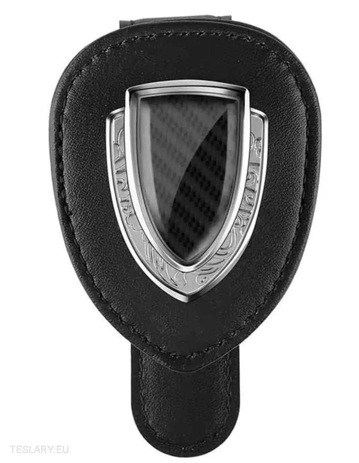 Carbon Fiber Style Sun Visor Clip for Tesla Models S/3/X/Y -TESLARY.IE Tesla Shop Europe